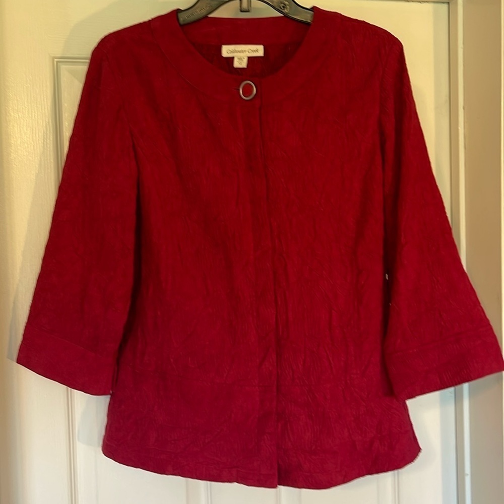 Coldwater Creek Top/jacket Rose Color Size 12